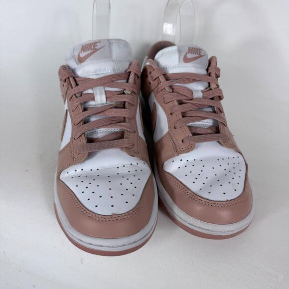 Nike Dunk Low Athletic Sneakers Women's 7 White Rose Whisper Leather DD1503-118 - Picture 4 of 10
